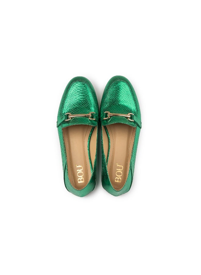 BOU Metallic Loafers - Green - Image 4